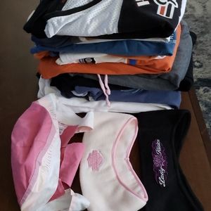 Harley Davidson t-shirts 15 shirts  3 head wraps